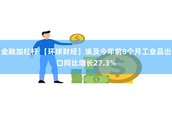 金融加杠杆 【环球财经】埃及今年前8个月工业品出口同比增长27.3%