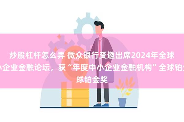 炒股杠杆怎么弄 微众银行受邀出席2024年全球中小企业金融论坛，获“年度中小企业金融机构”全球铂金奖